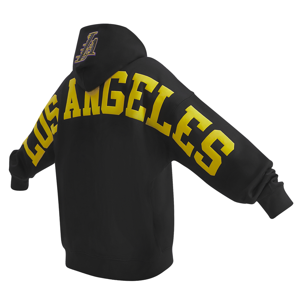 NBA Los Angeles Lakers Wingspan Pullover Hoodie (Black) - Image 5