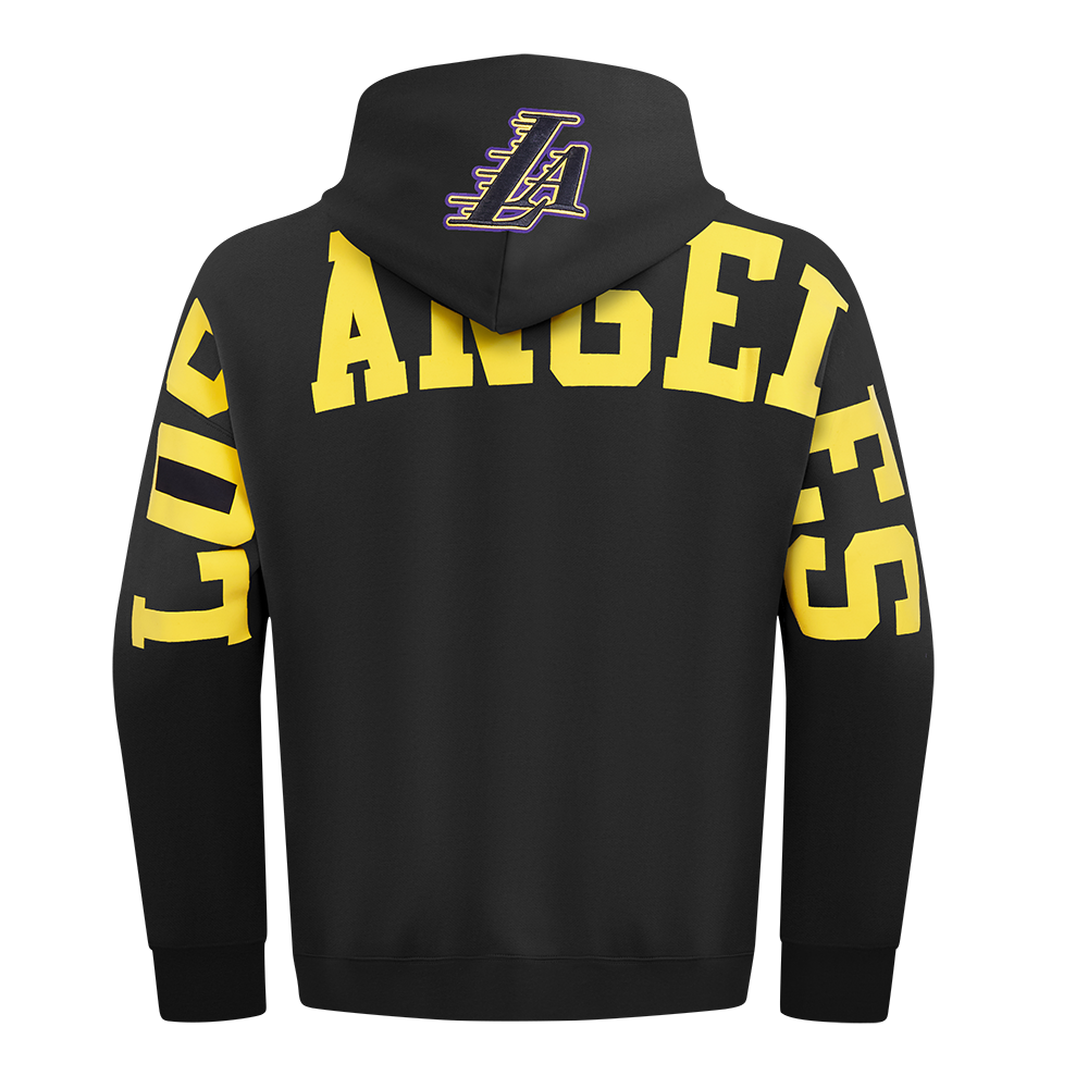 NBA Los Angeles Lakers Wingspan Pullover Hoodie (Black) - Image 4