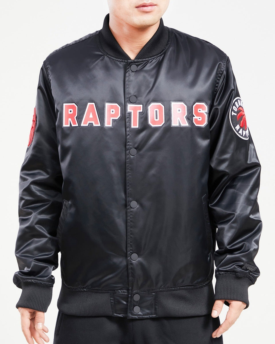NBA Toronto Raptors Satin Jacket (Black) Main image