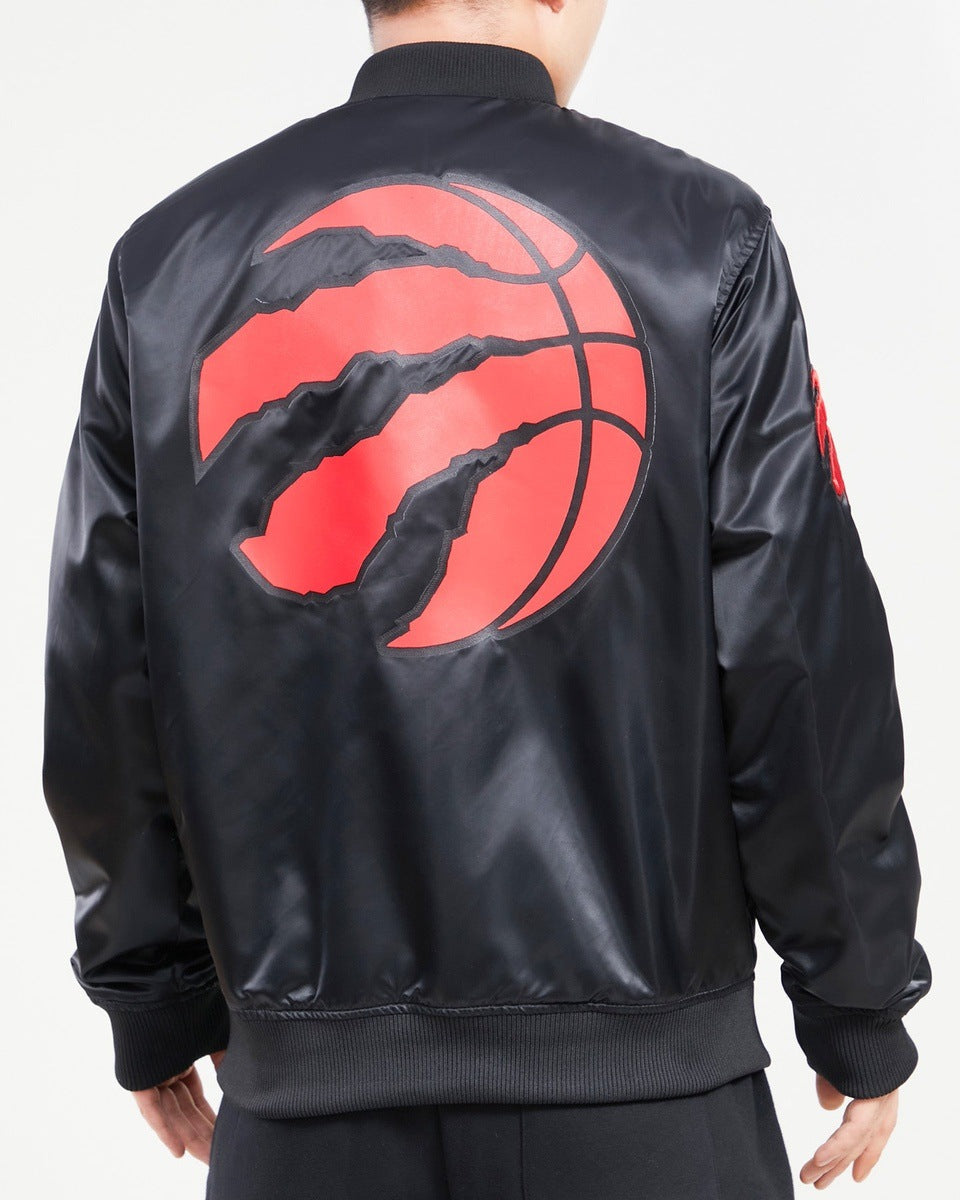 NBA Toronto Raptors Satin Jacket (Black) - Image 4