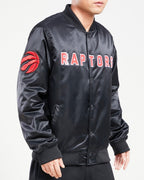 NBA Toronto Raptors Satin Jacket (Black) - Image 2