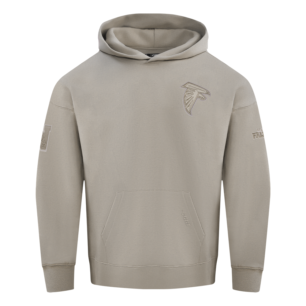 NFL Atlanta Falcons Drop Shoulder Pullover Hoodie (Taupe)