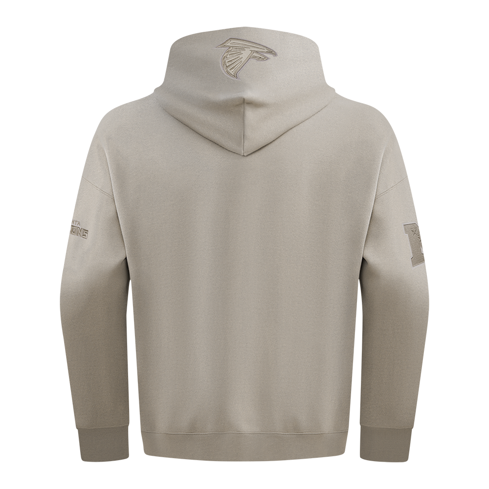 NFL Atlanta Falcons Drop Shoulder Pullover Hoodie (Taupe) - Image 3