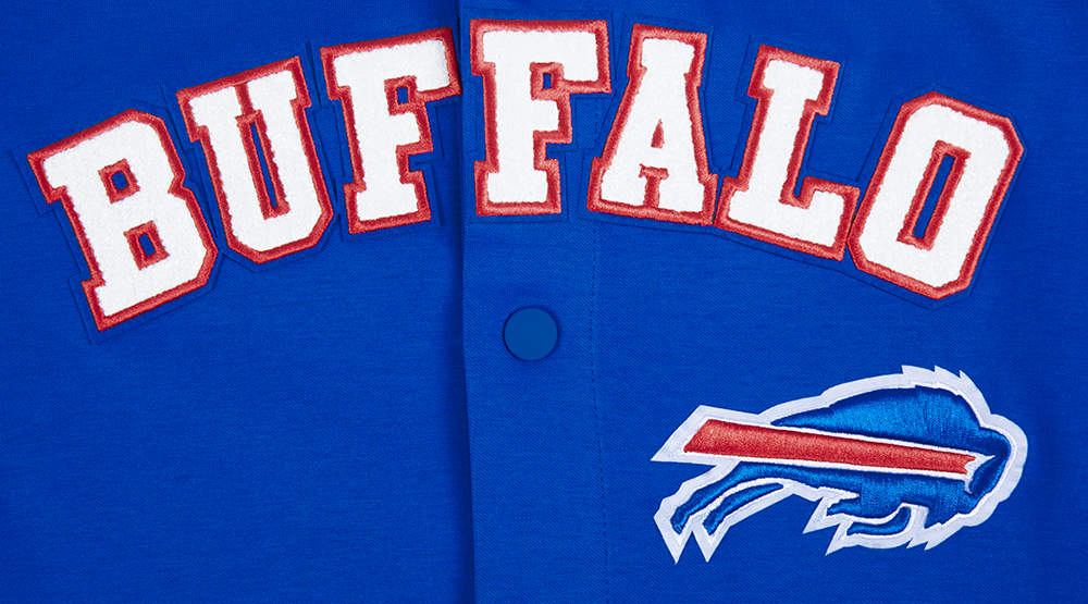 NFL Buffalo Bills Warm Up Button Up Jacket ((Royal Blue/ Red)) - Image 5