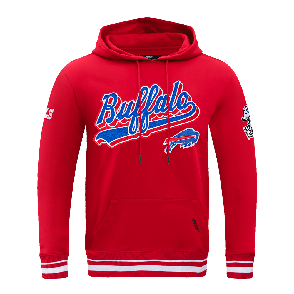 NFL Buffalo Bills Script Tail Pullover Hoodie (Red)