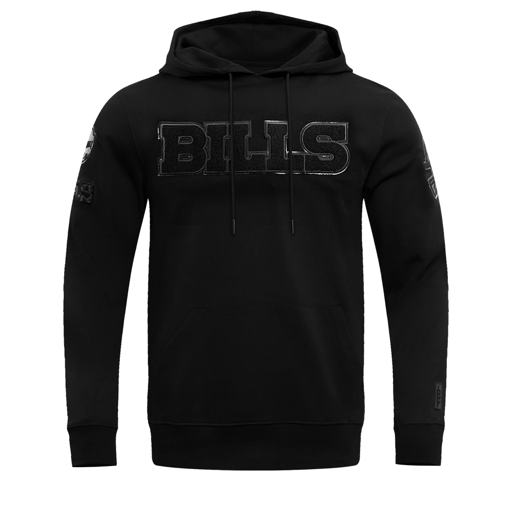NFL Buffalo Bills Triple Black Pullover Hoodie (Triple Black)