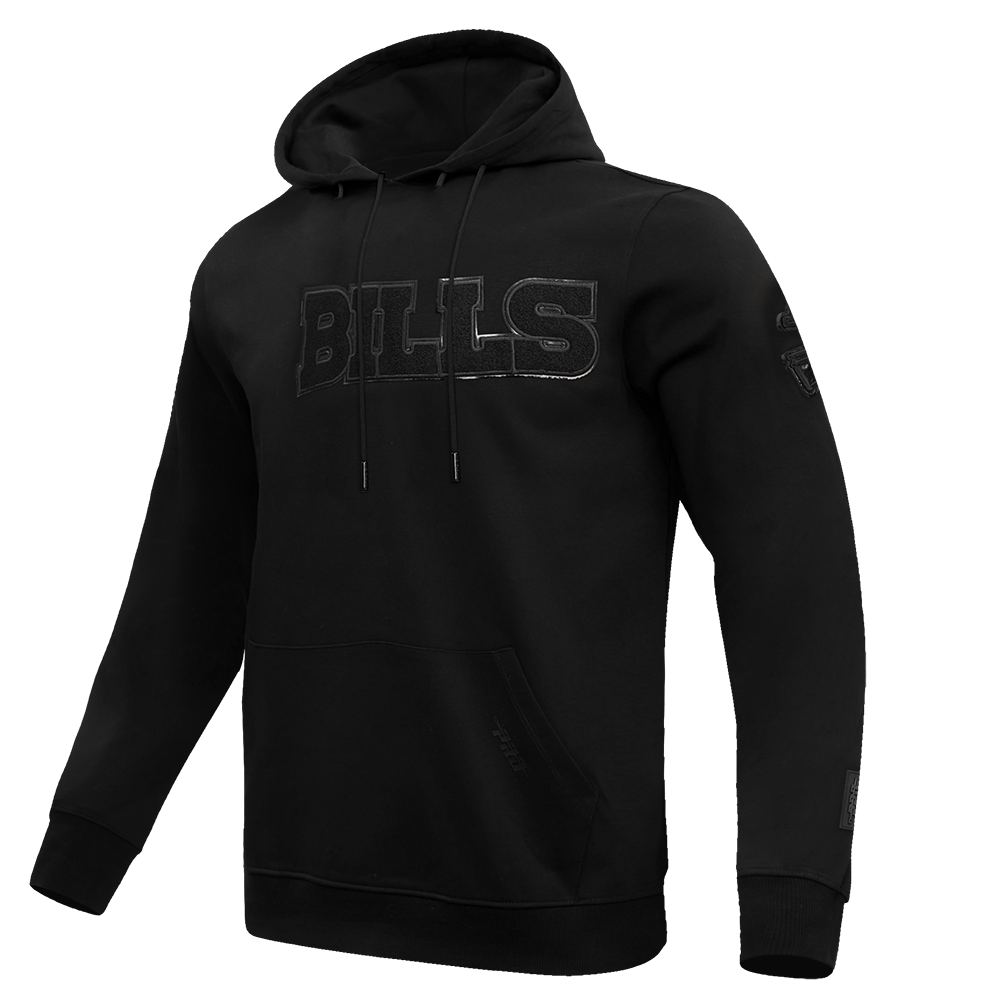 NFL Buffalo Bills Triple Black Pullover Hoodie (Triple Black) - Image 2