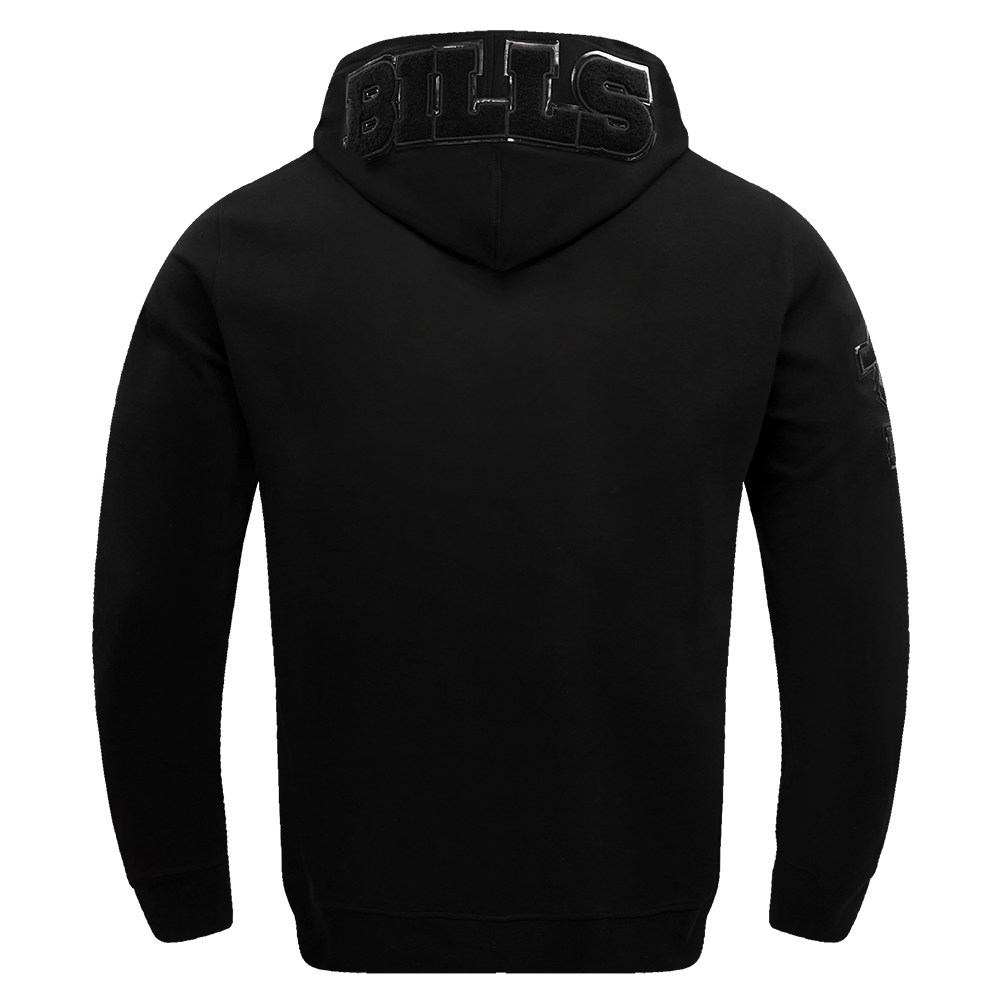NFL Buffalo Bills Triple Black Pullover Hoodie (Triple Black) - Image 4