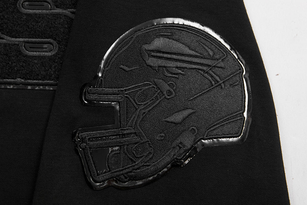 NFL Buffalo Bills Triple Black Pullover Hoodie (Triple Black) - Image 6