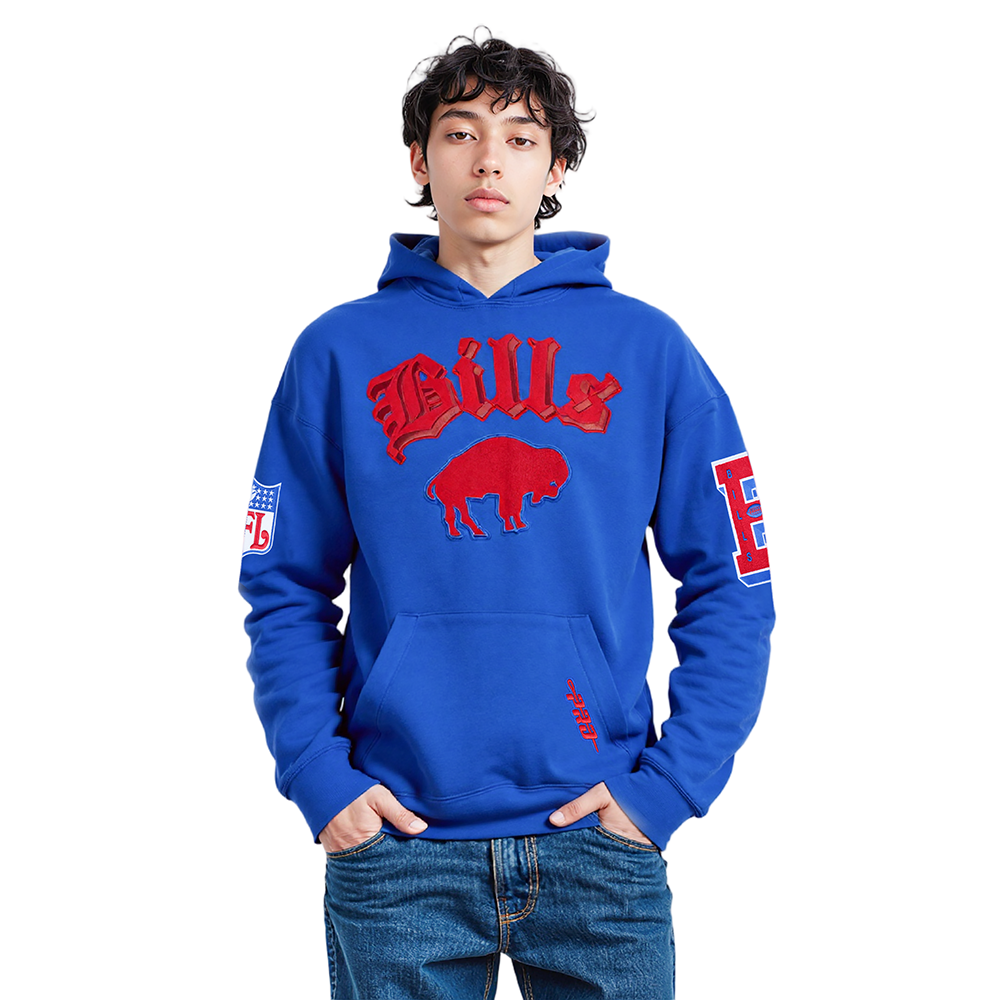 NFL Buffalo Bills Old English Pullover Hoodie (Royal Blue) Main image