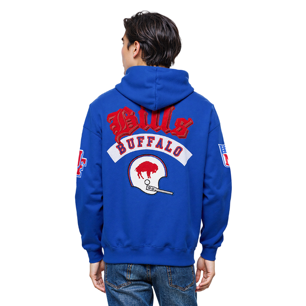 NFL Buffalo Bills Old English Pullover Hoodie (Royal Blue) - Image 2
