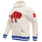 NFL Buffalo Bills Retro Classic Pullover Hoodie ((Eggshell/Red/Blue)) - Image 2