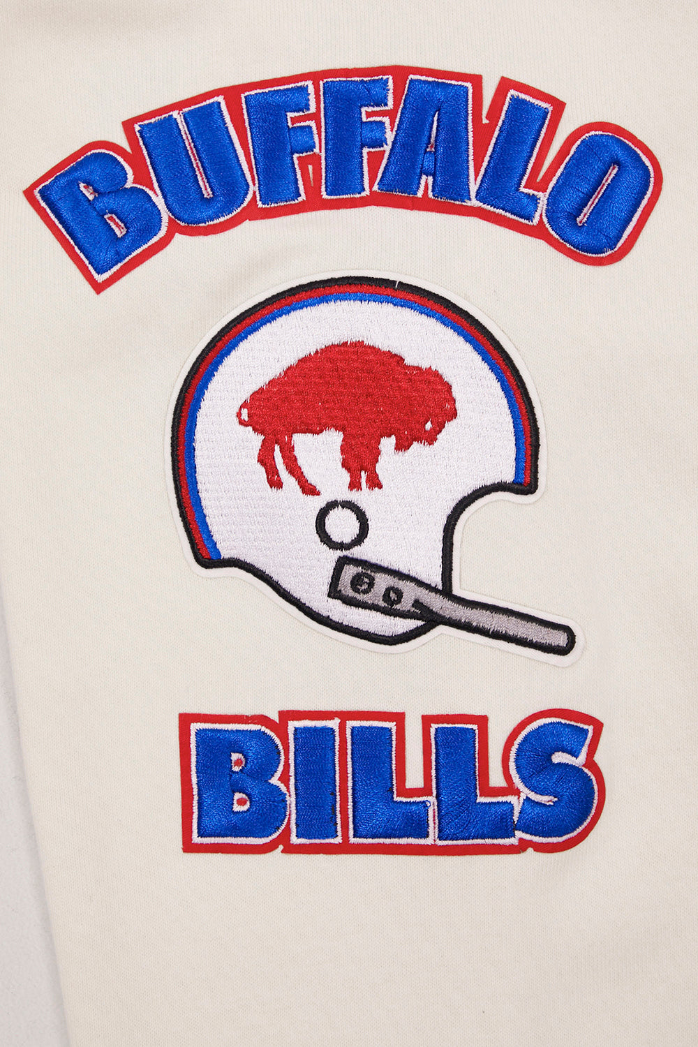 NFL Buffalo Bills Retro Classic Pullover Hoodie ((Eggshell/Red/Blue)) - Image 7