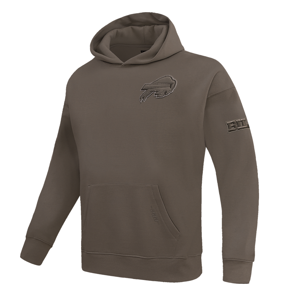 NFL Buffalo Bills Drop Shoulder Pullover Hoodie (Dark Taupe) - Image 2