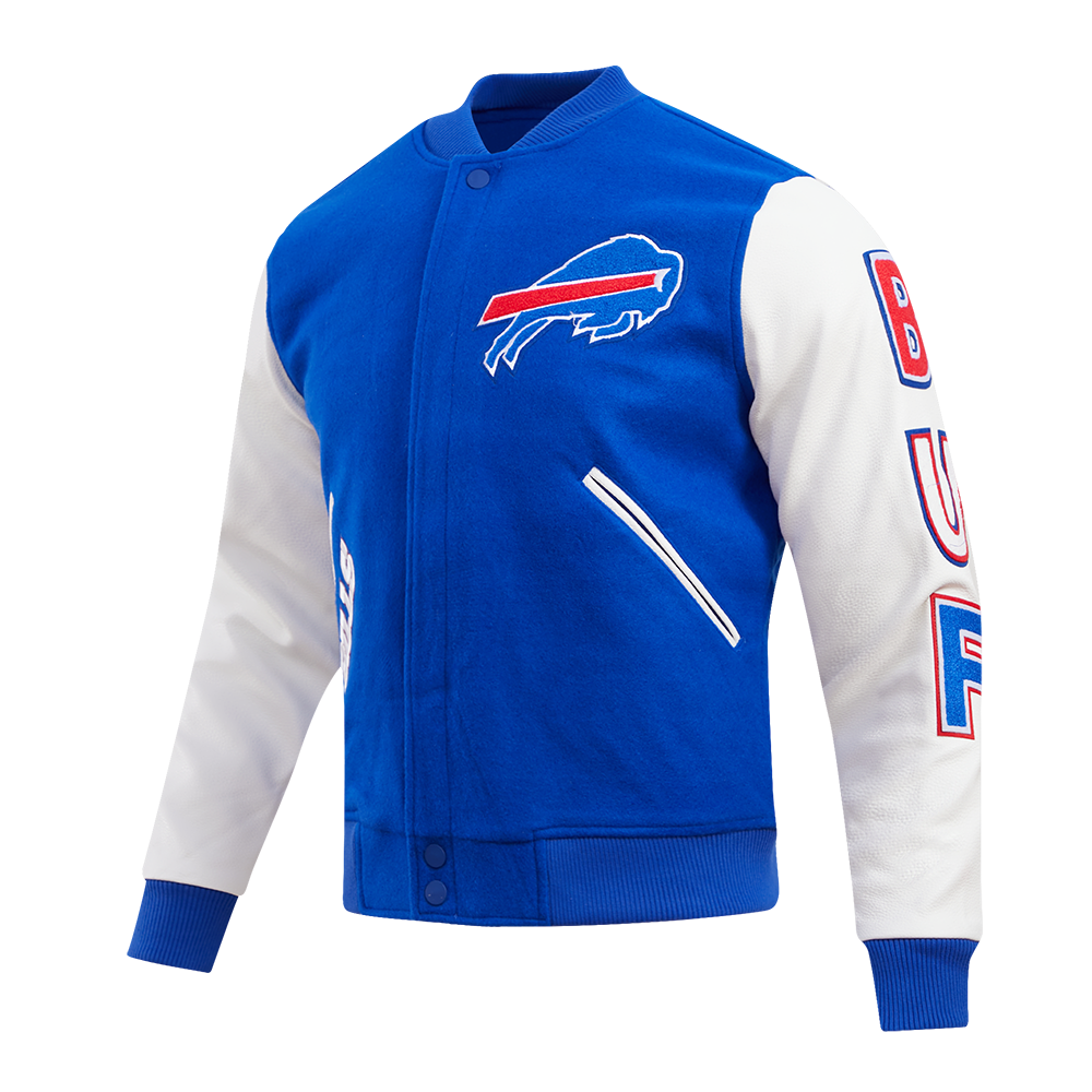 NFL Buffalo Bills Classic Varsity Jacket ((Royal Blue/White))
