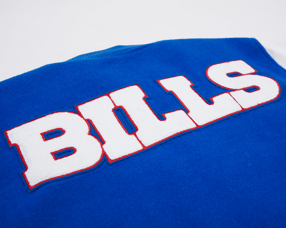 NFL Buffalo Bills Classic Varsity Jacket ((Royal Blue/White)) - Image 3