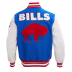 NFL Buffalo Bills Retro Classic Varsity Jacket ((Royal Blue/ Red)) - Image 3