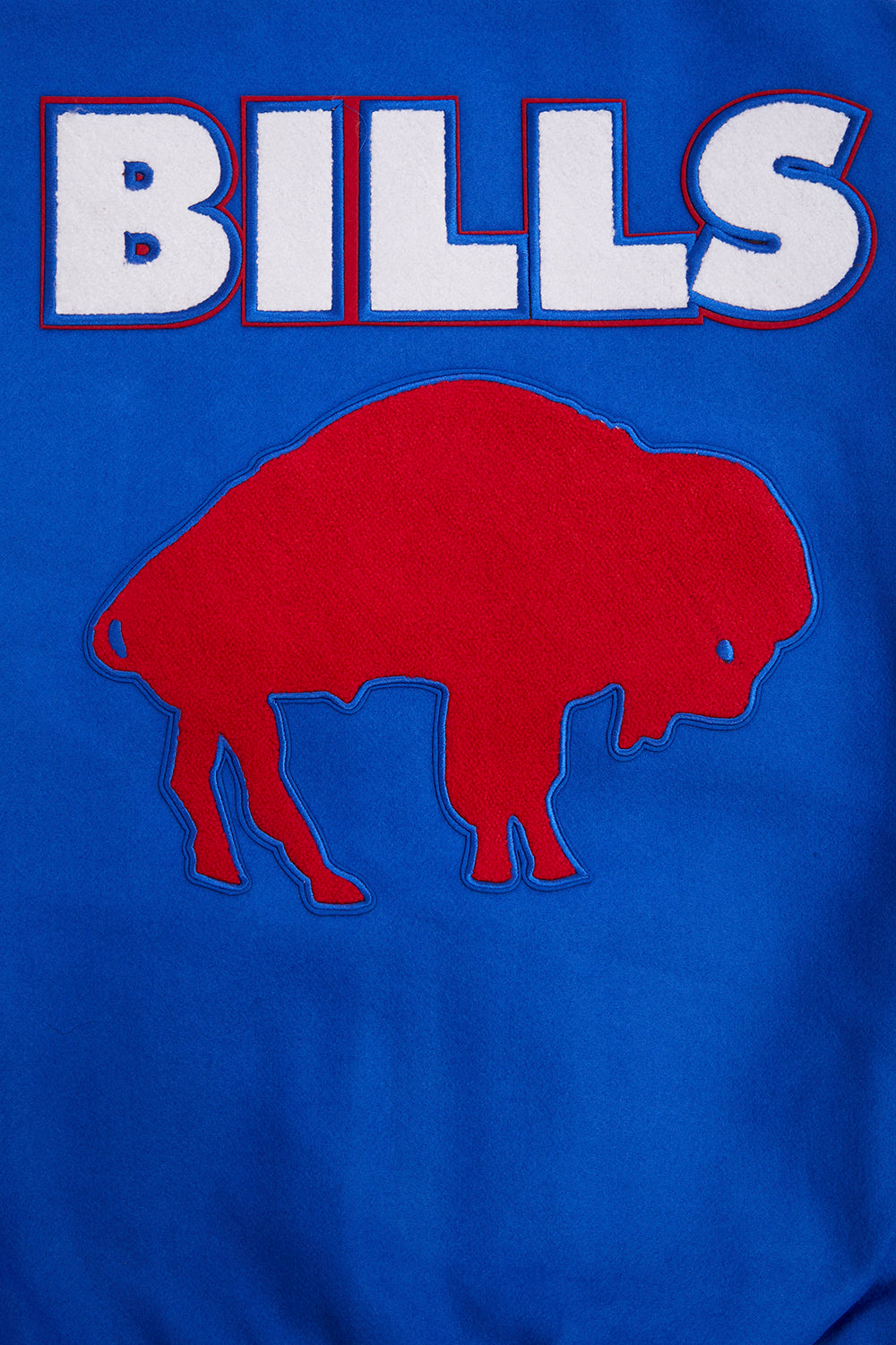 NFL Buffalo Bills Retro Classic Varsity Jacket ((Royal Blue/ Red)) - Image 4