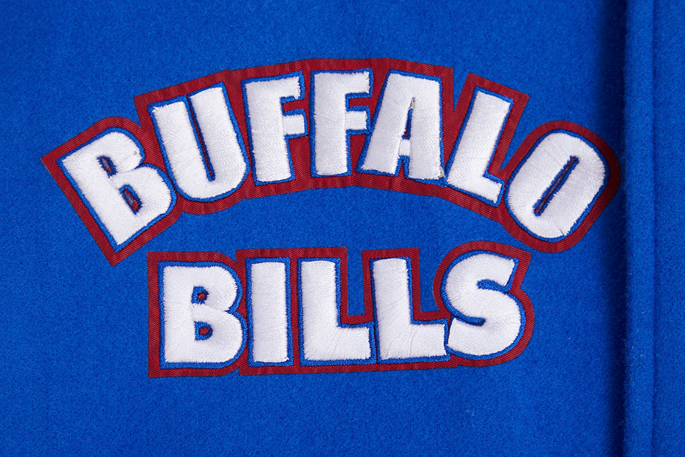 NFL Buffalo Bills Retro Classic Varsity Jacket ((Royal Blue/ Red)) - Image 6