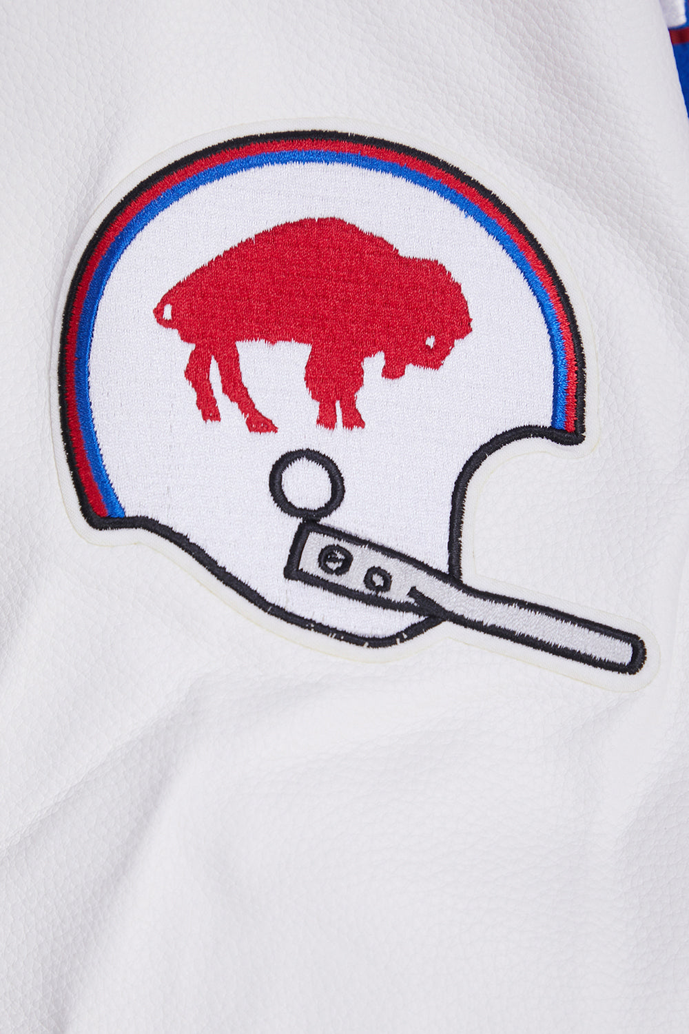 NFL Buffalo Bills Retro Classic Varsity Jacket ((Royal Blue/ Red)) - Image 8