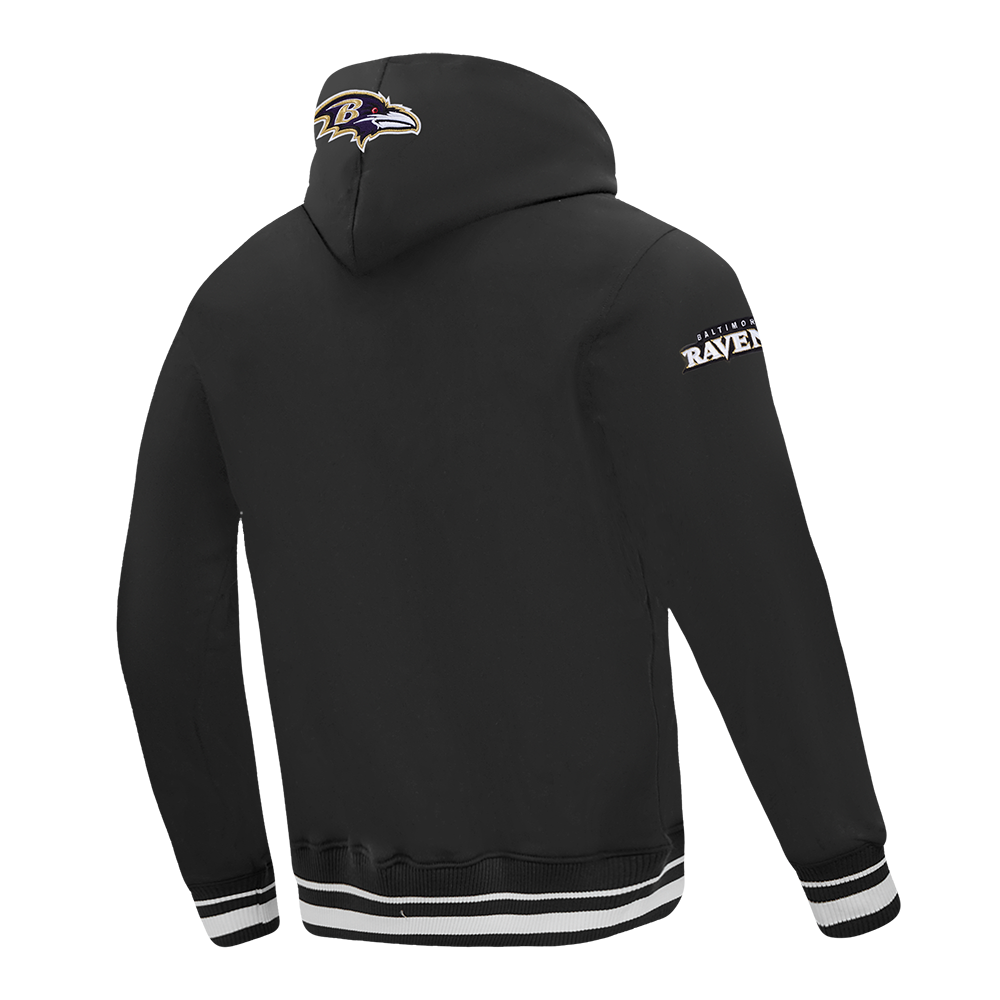 NFL Baltimore Ravens Script Pullover Hoodie (Black) - Image 4