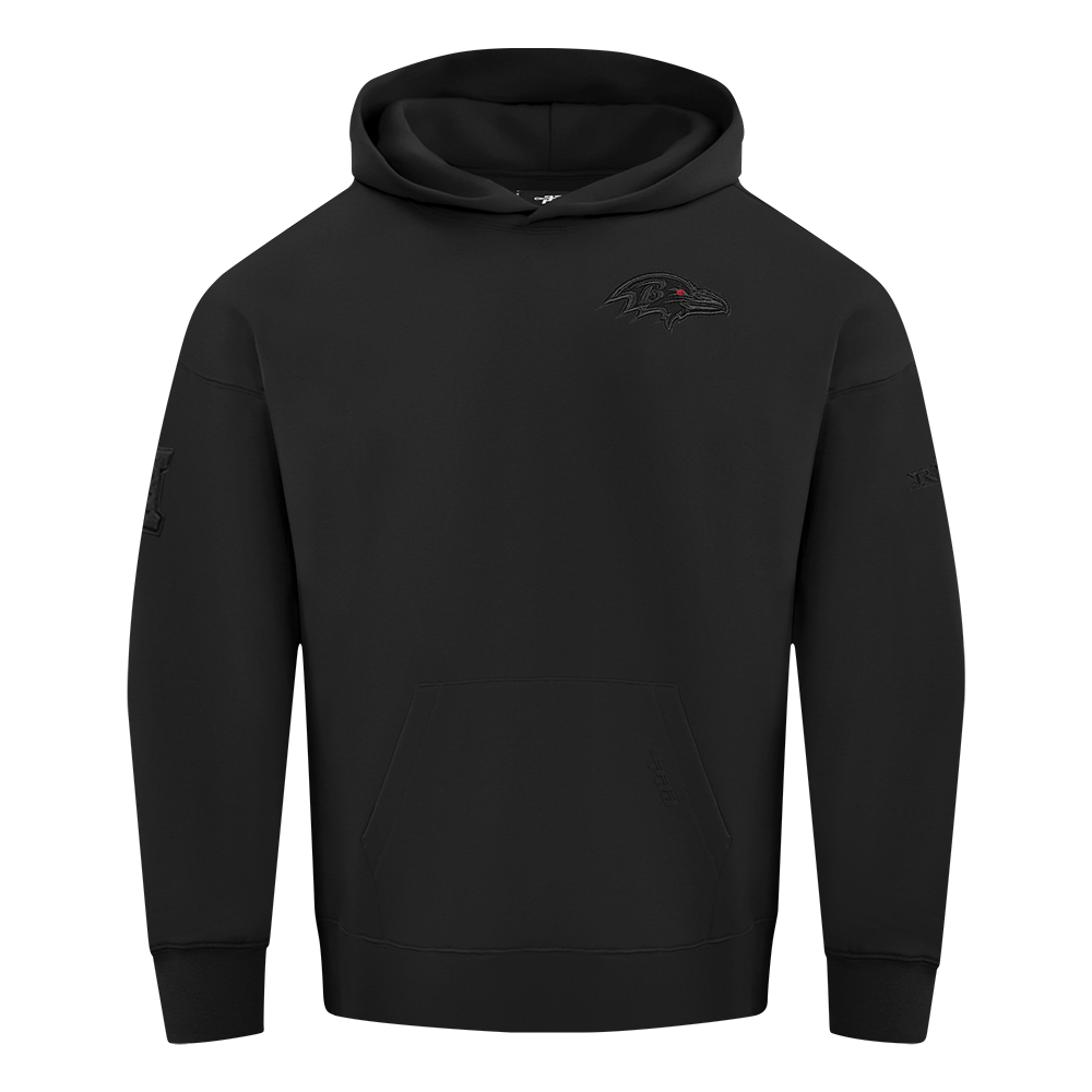 NFL Baltimore Ravens Drop Shoulder Pullover Hoodie (Black) Main image
