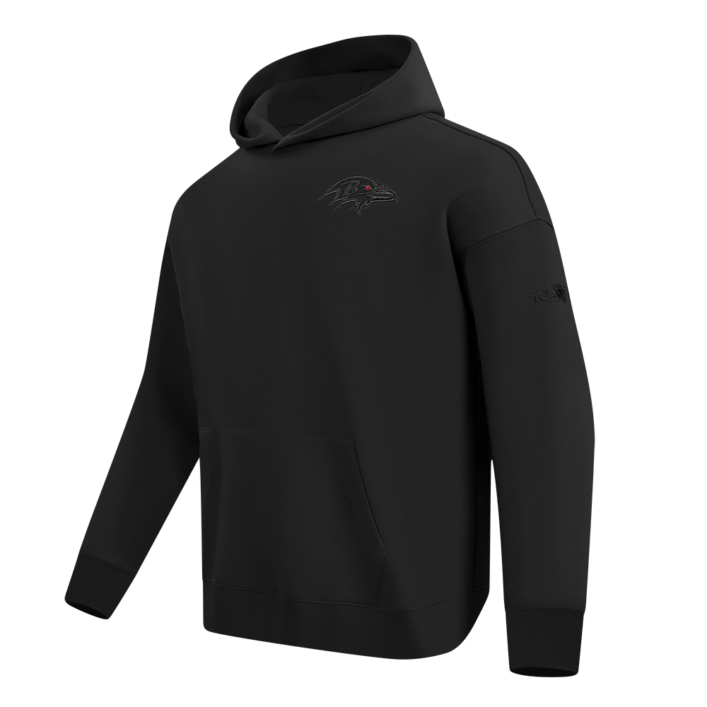 NFL Baltimore Ravens Drop Shoulder Pullover Hoodie (Black) - Image 2