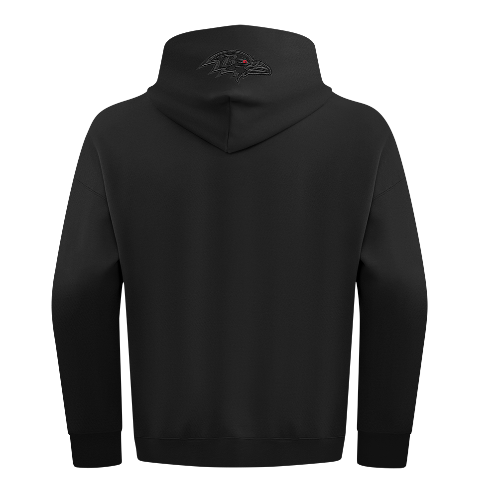 NFL Baltimore Ravens Drop Shoulder Pullover Hoodie (Black) - Image 3