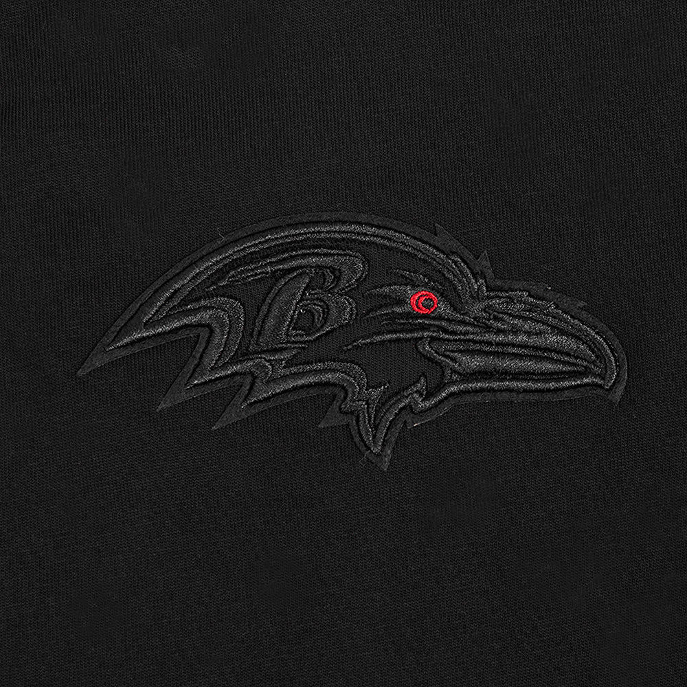NFL Baltimore Ravens Drop Shoulder Pullover Hoodie (Black) - Image 5