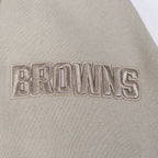 NFL Cleveland Browns Drop Shoulder Pullover Hoodies (Taupe) - Image 7