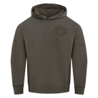 NFL Chicago Bears Drop Shoulder Pullover Hoodies (Dark Taupe)