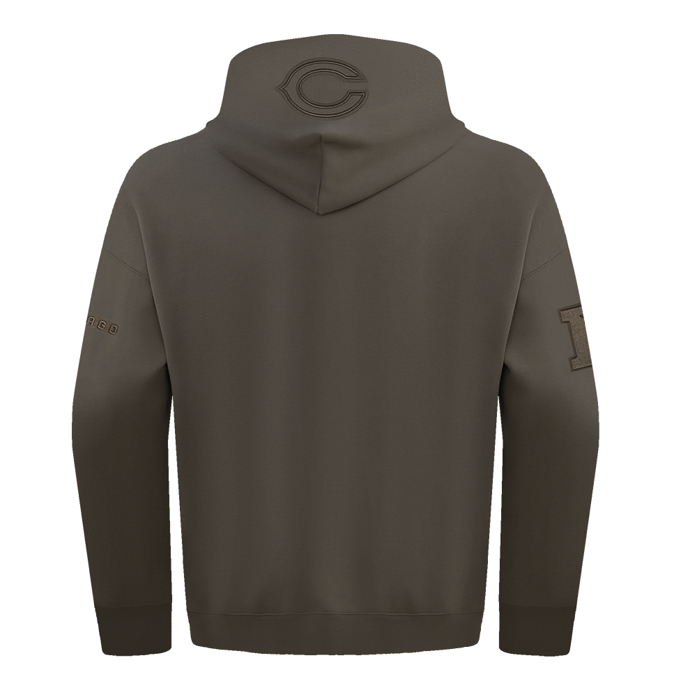NFL Chicago Bears Drop Shoulder Pullover Hoodies (Dark Taupe) - Image 3