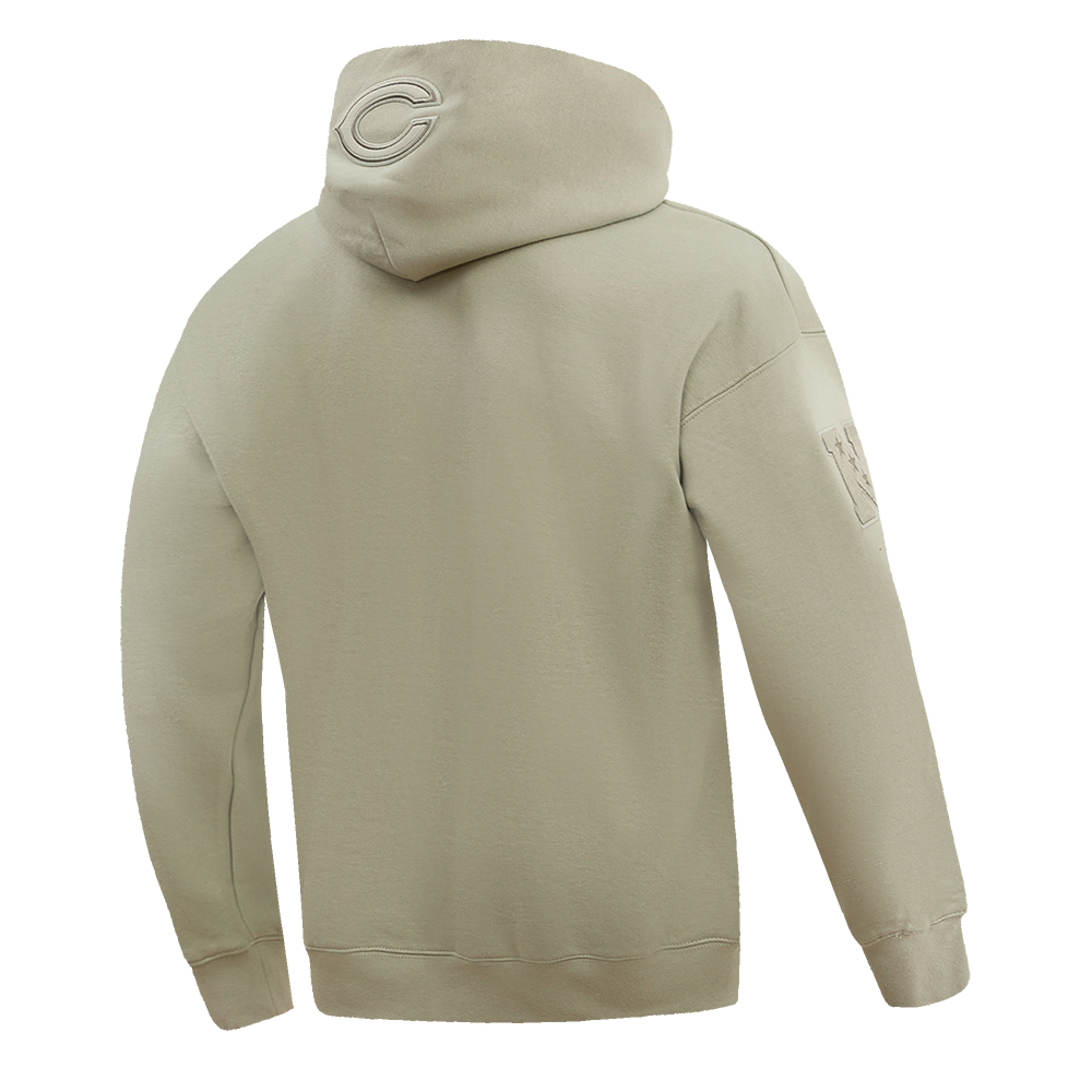 NFL Chicago Bears Drop Shoulder Pullover Hoodie (Taupe) - Image 3