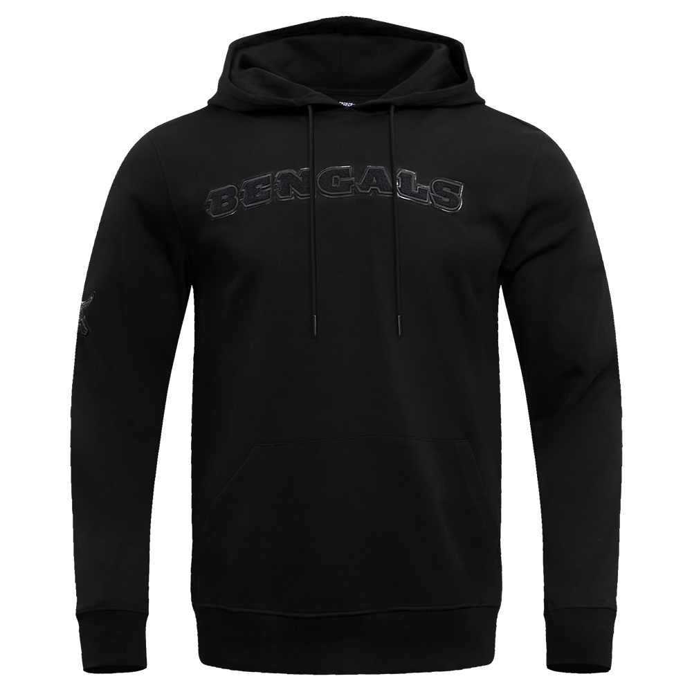 NFL Cincinnati Bengals Triple Black Pullover Hoodie (Triple Black)