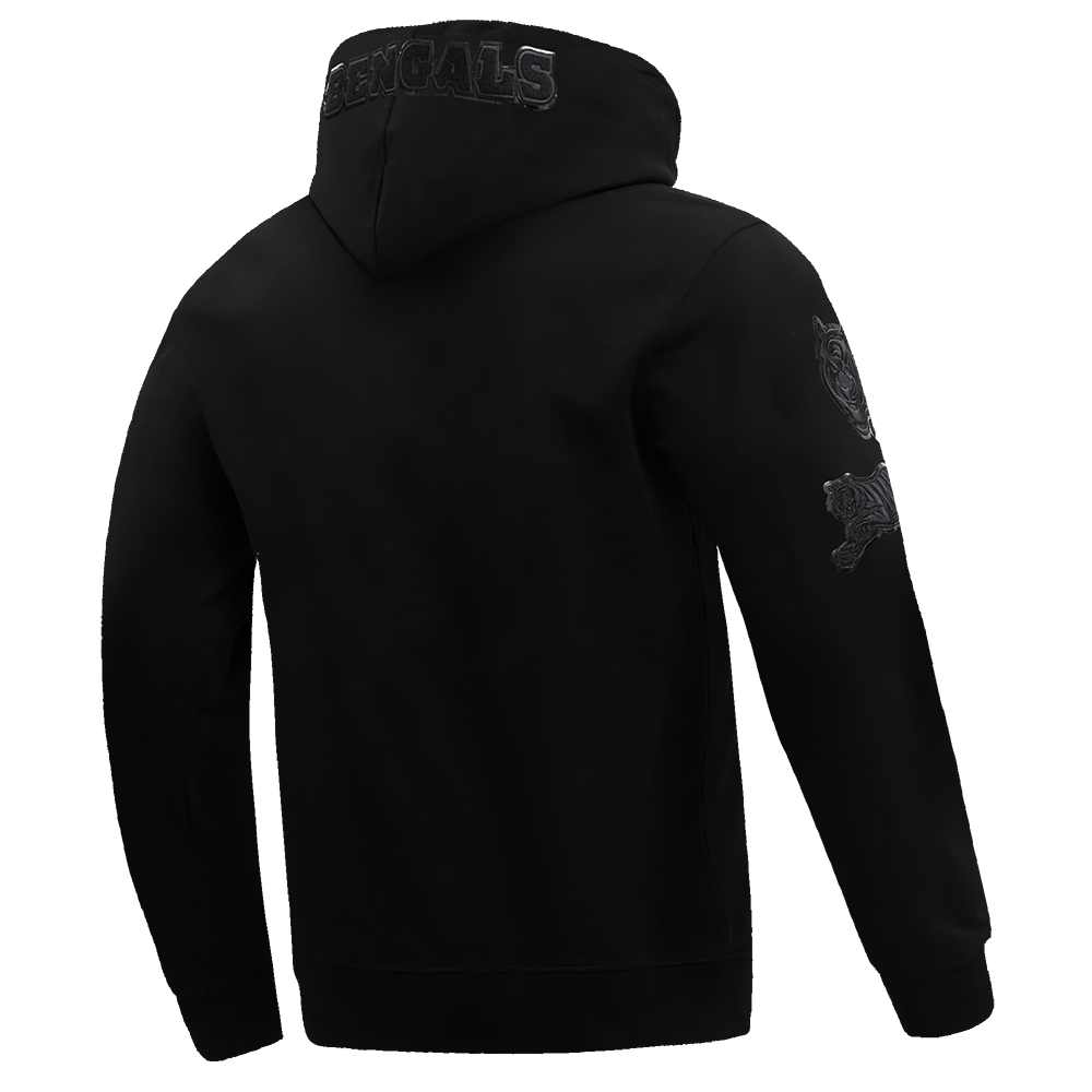 NFL Cincinnati Bengals Triple Black Pullover Hoodie (Triple Black) - Image 3