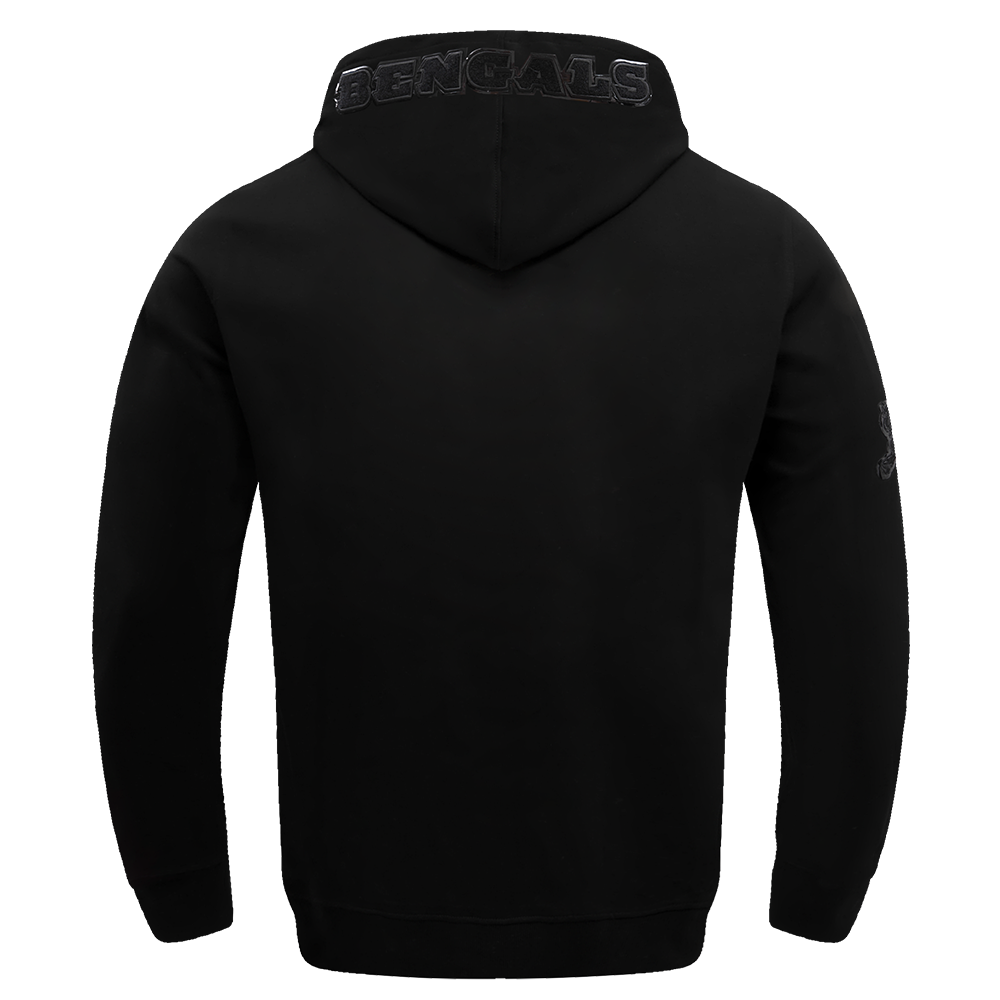 NFL Cincinnati Bengals Triple Black Pullover Hoodie (Triple Black) - Image 4