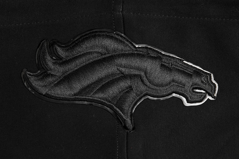 NFL Denver Broncos Triple Black Pullover Hoodie (Triple Black) - Image 8