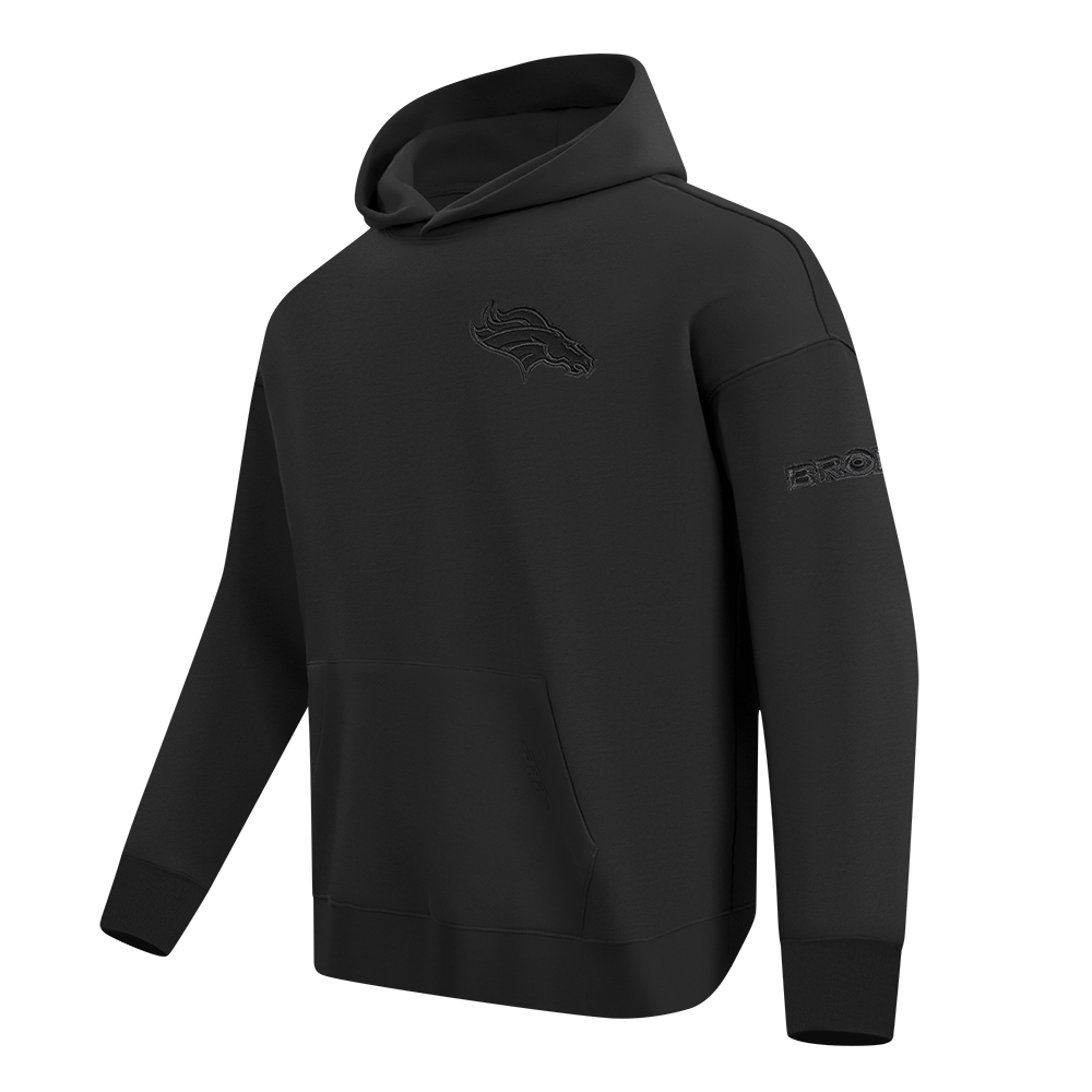 NFL Denver Broncos Drop Shoulder Pullover Hoodie (Black) - Image 2