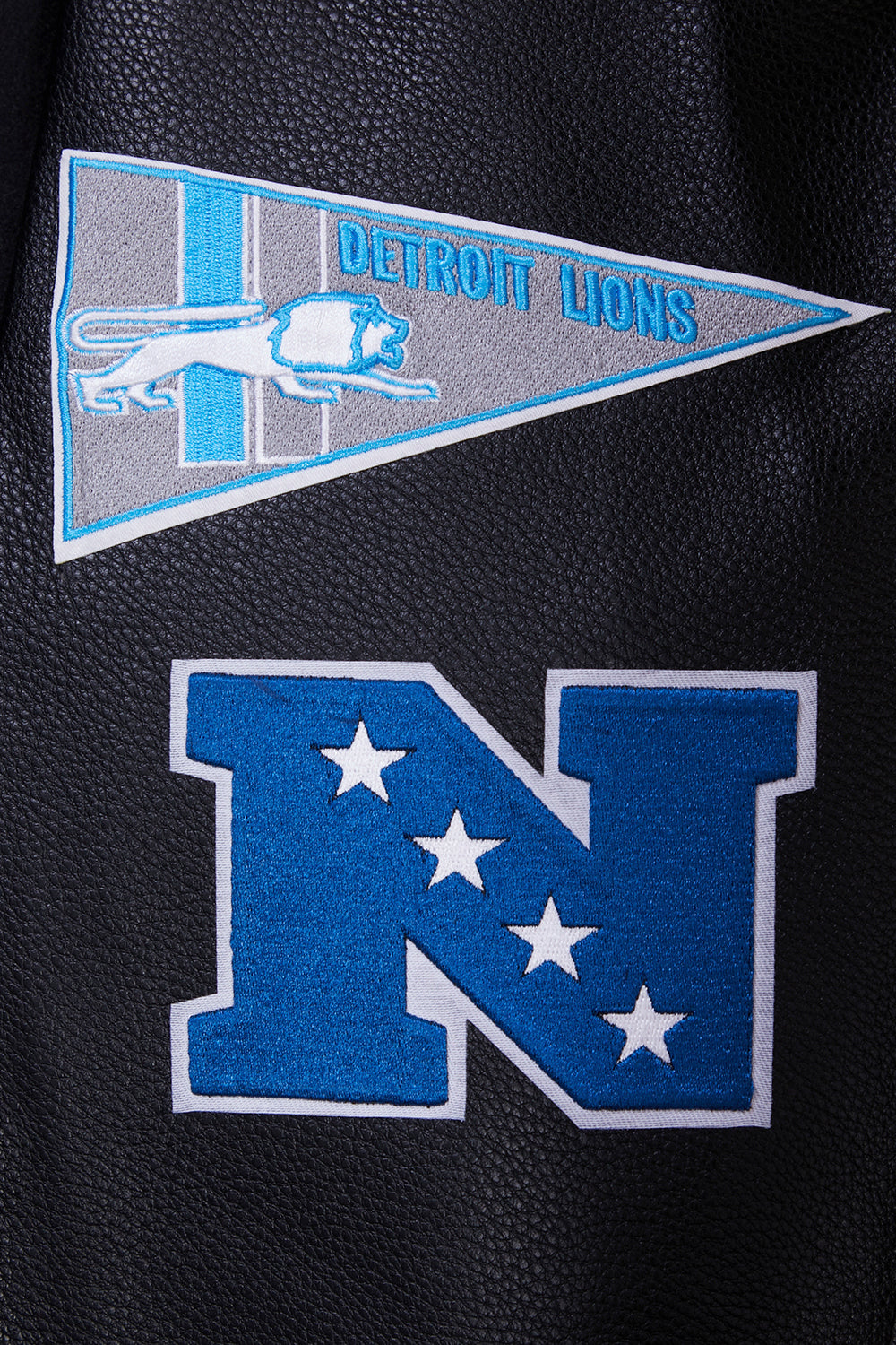 NFL Detroit Lions Retro Classic Varsity Jacket (Black) - Image 5