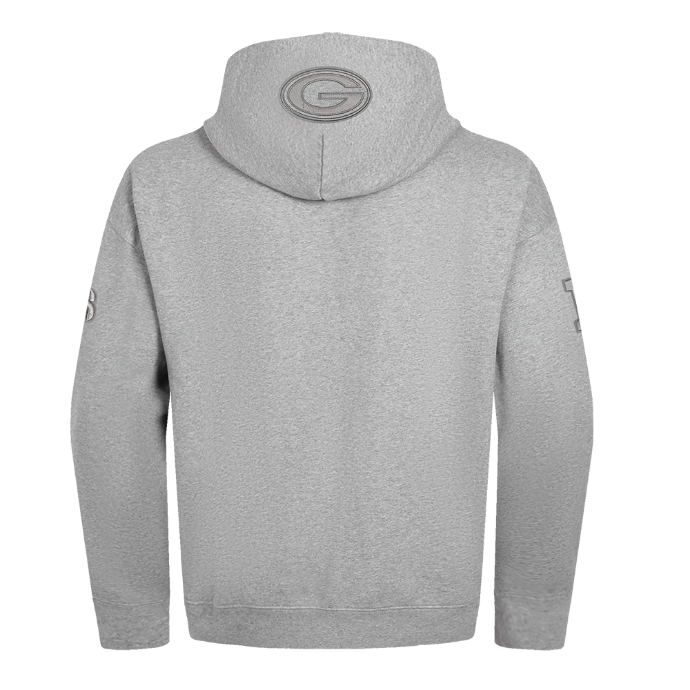 NFL Green Bay Packers Drop Shoulder Pullover Hoodies (Dark Heather Grey) - Image 3