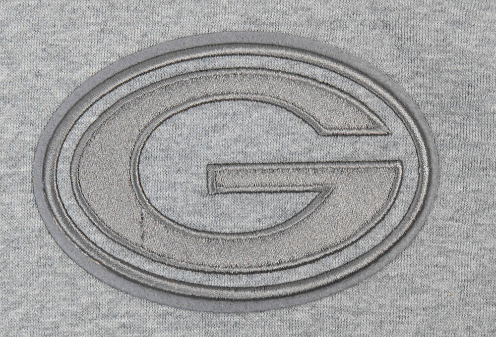 NFL Green Bay Packers Drop Shoulder Pullover Hoodies (Dark Heather Grey) - Image 5