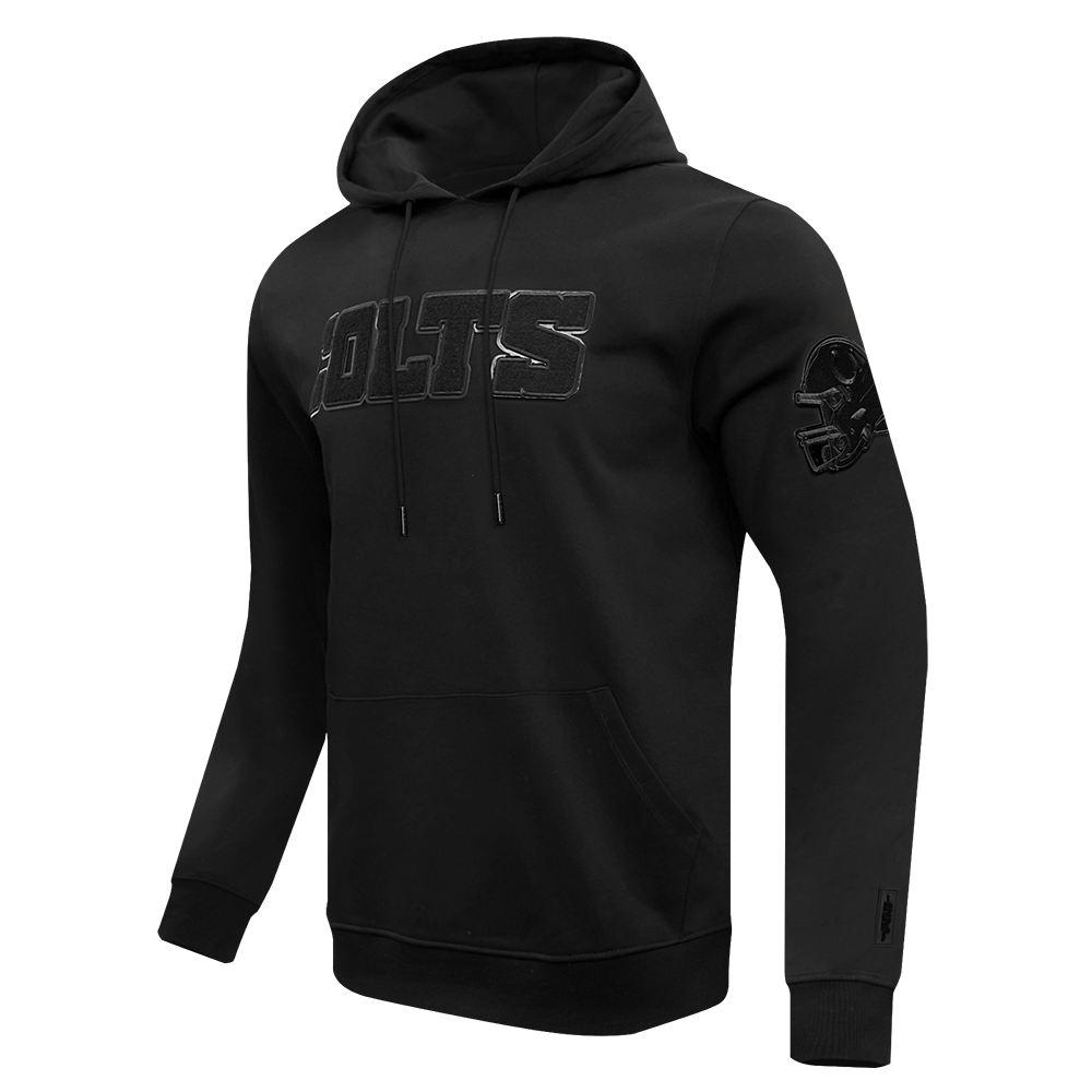 NFL Indianapolis Colts Triple Black Pullover Hoodie (Triple Black) - Image 2