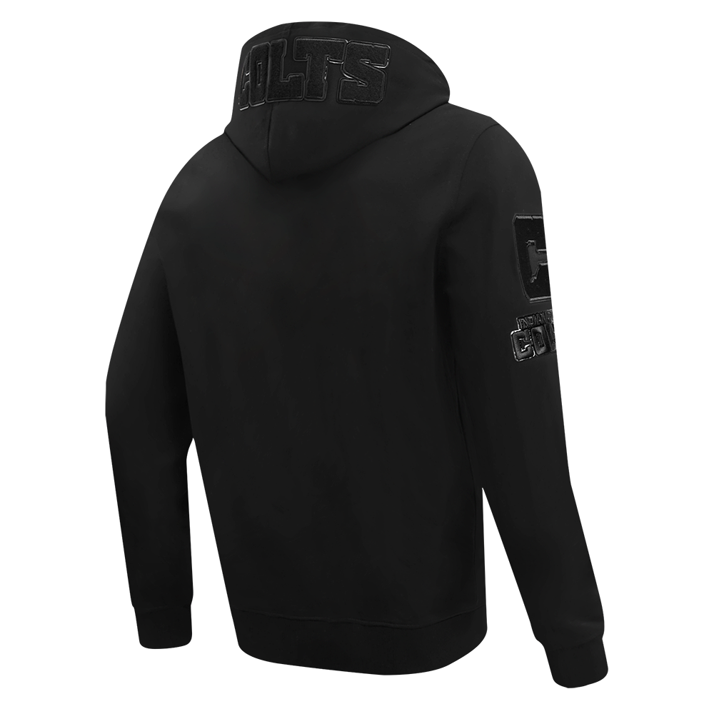 NFL Indianapolis Colts Triple Black Pullover Hoodie (Triple Black) - Image 3