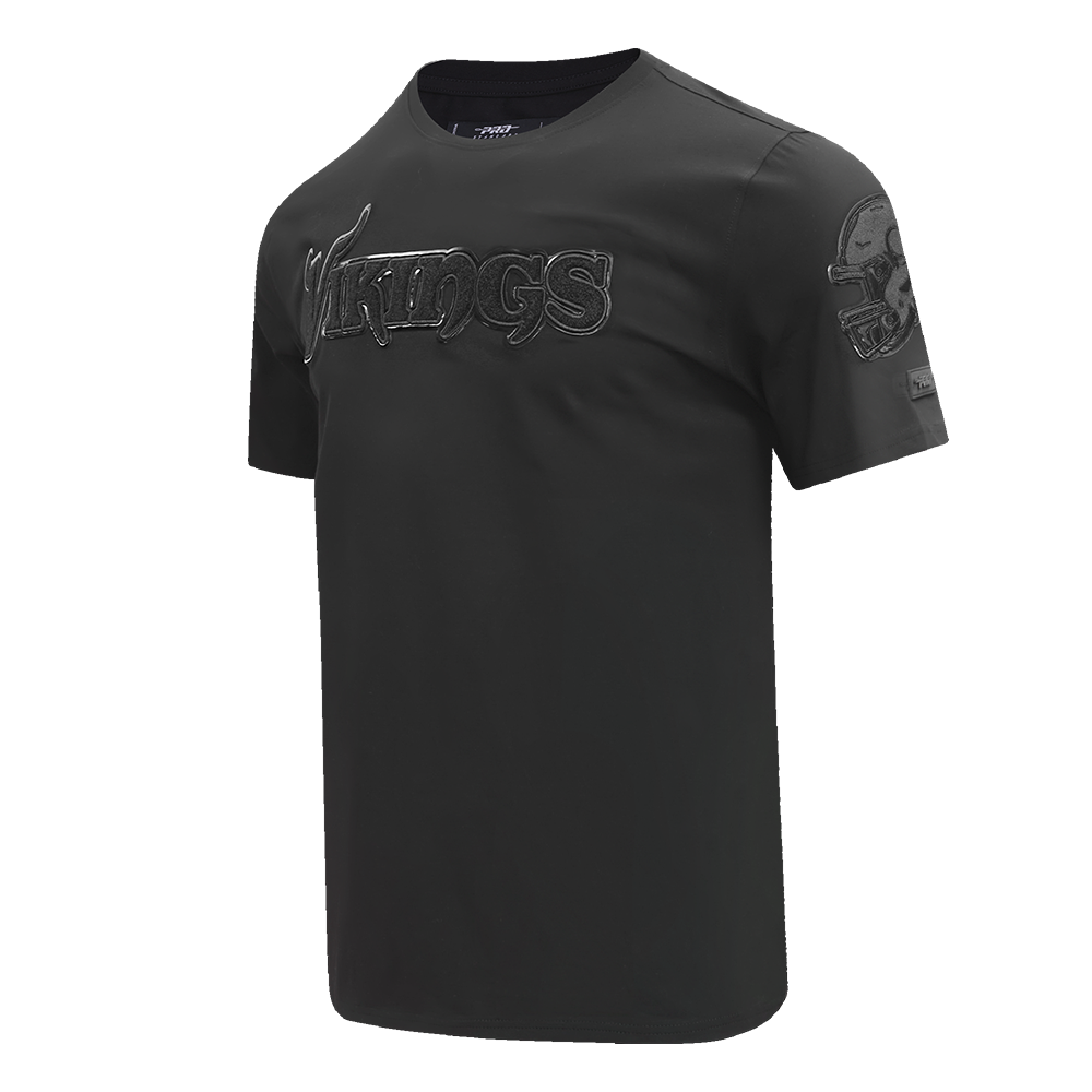 NFL Minnesota Vikings Triple Black Tshirt (Triple Black) - Image 2