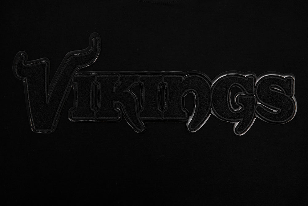NFL Minnesota Vikings Triple Black Tshirt (Triple Black) - Image 5