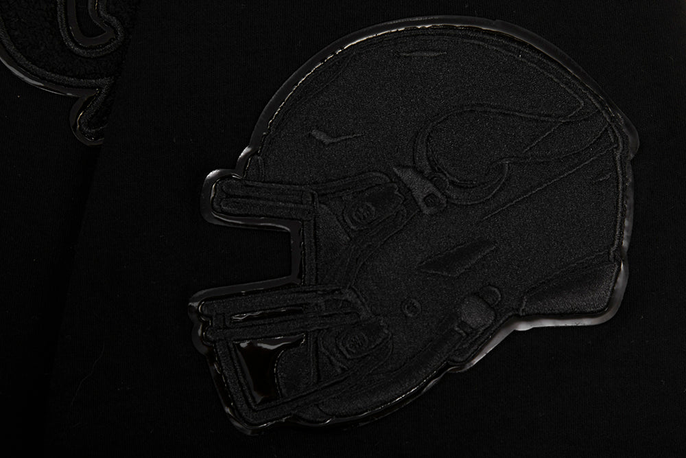 NFL Minnesota Vikings Triple Black Tshirt (Triple Black) - Image 6