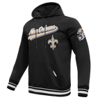 NFL New Orleans Saints Script Tail Pullover Hoodie (Black) - Image 2