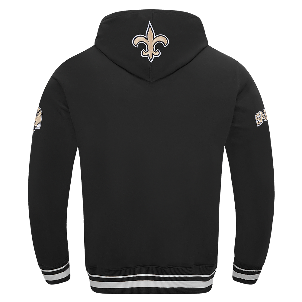 NFL New Orleans Saints Script Tail Pullover Hoodie (Black) - Image 3