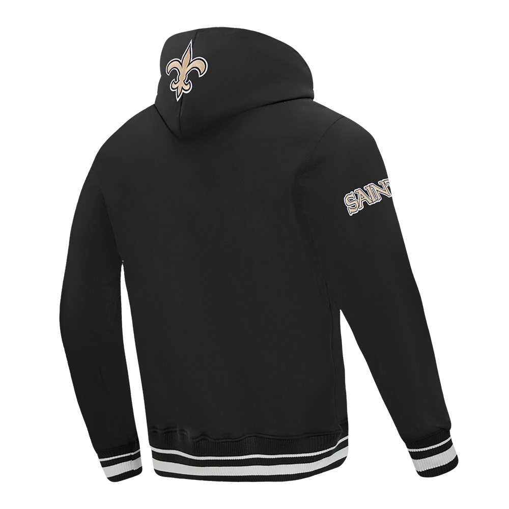 NFL New Orleans Saints Script Tail Pullover Hoodie (Black) - Image 4