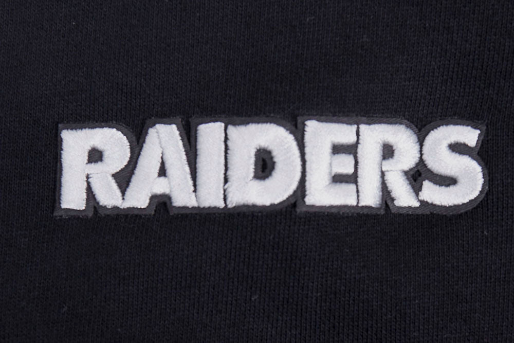 NFL Las Vegas Raiders Script Tail Pullover Hoodie ((Black/Grey)) - Image 6